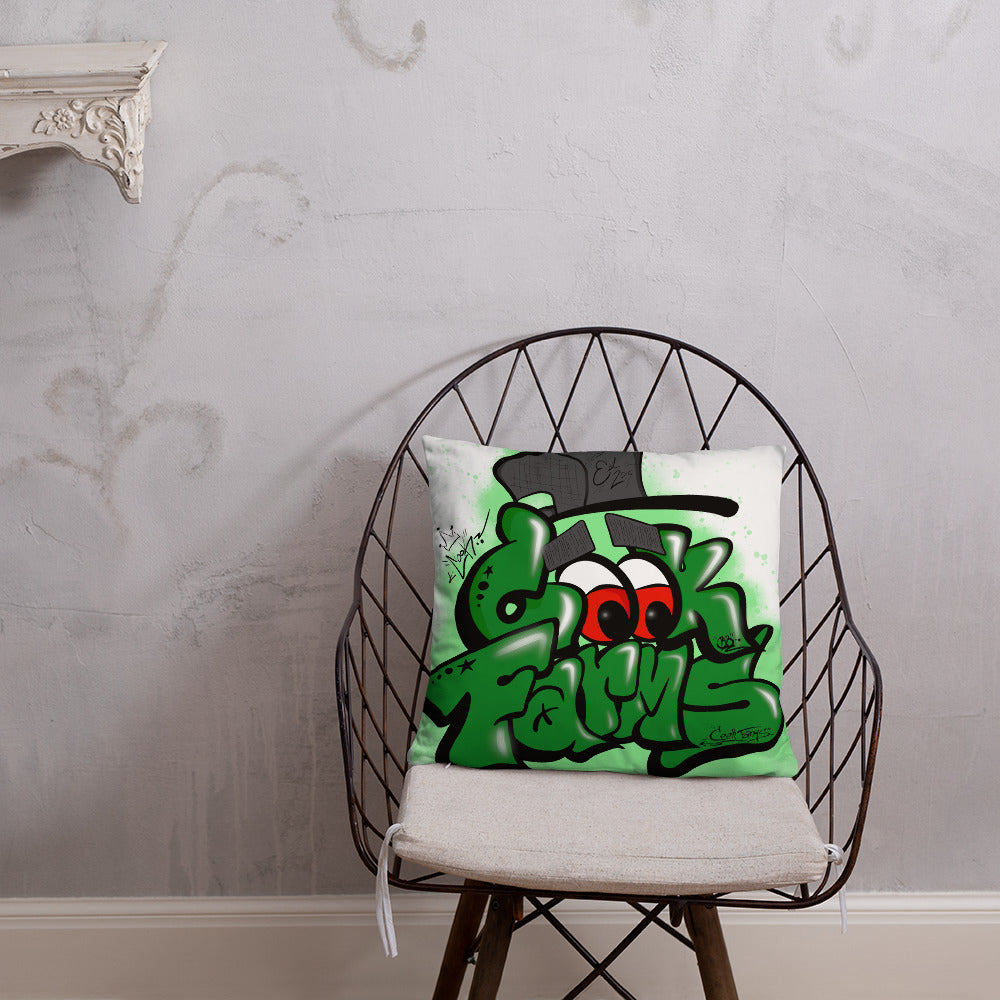 Pillow with Graffiti Logo