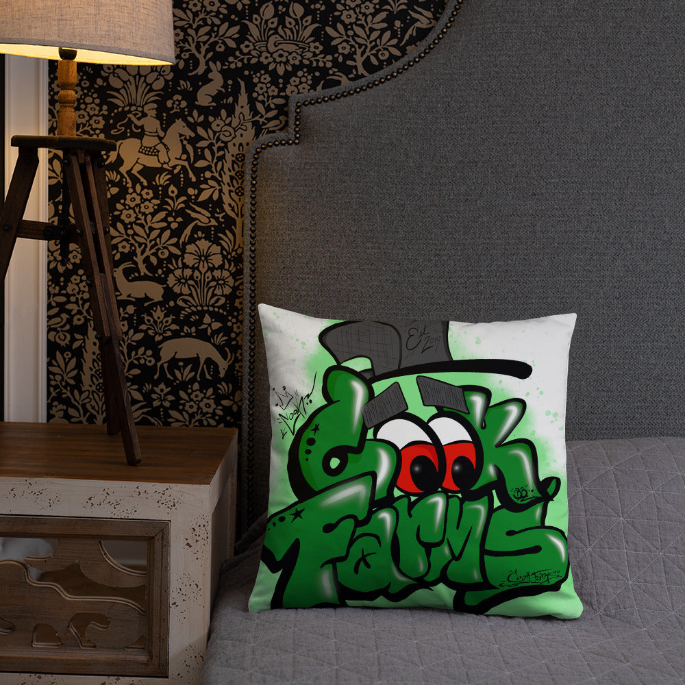 Pillow with Graffiti Logo
