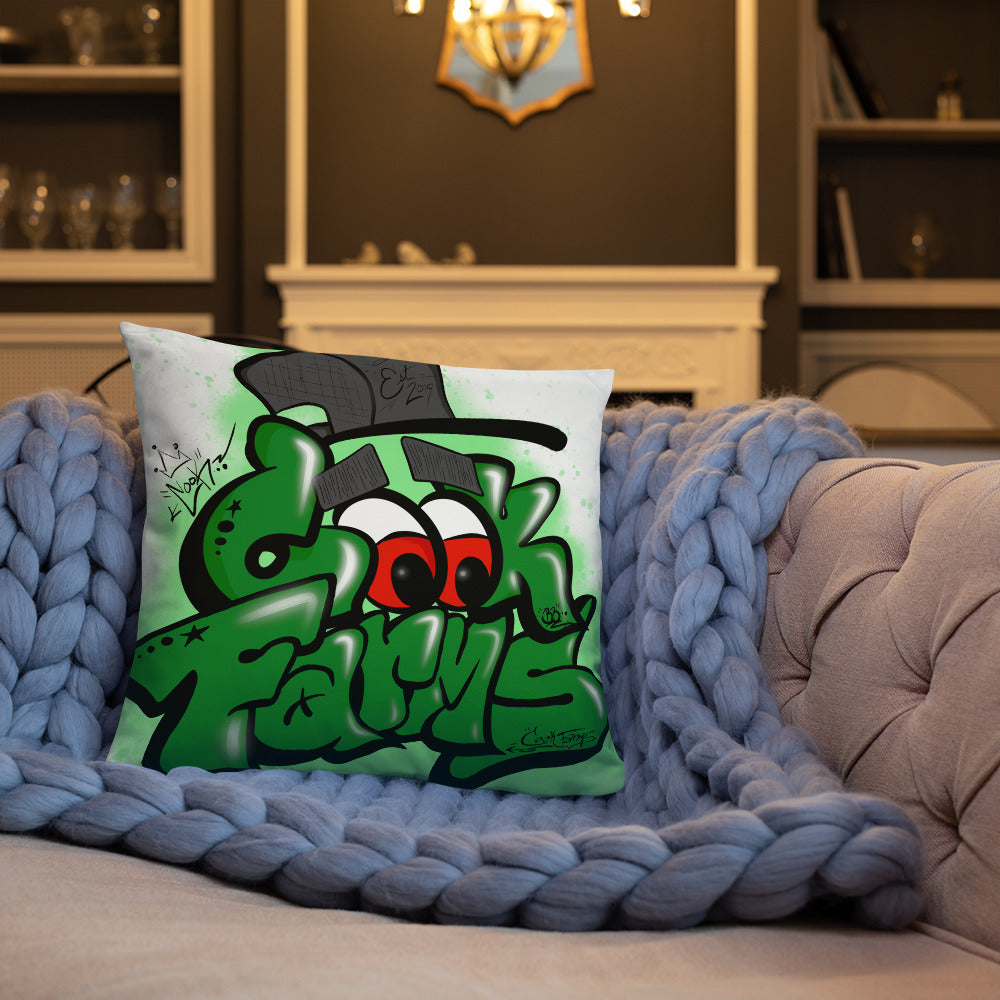 Pillow with Graffiti Logo