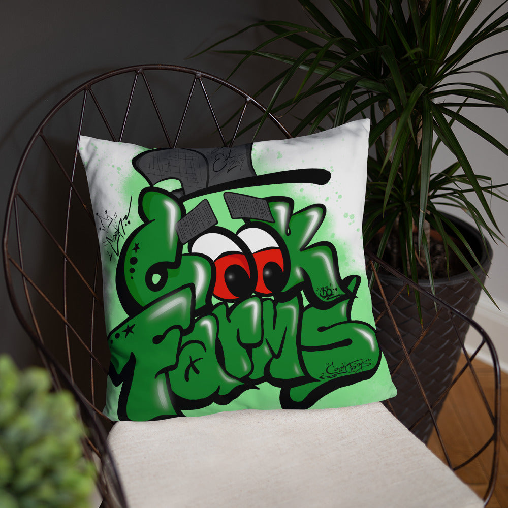 Pillow with Graffiti Logo