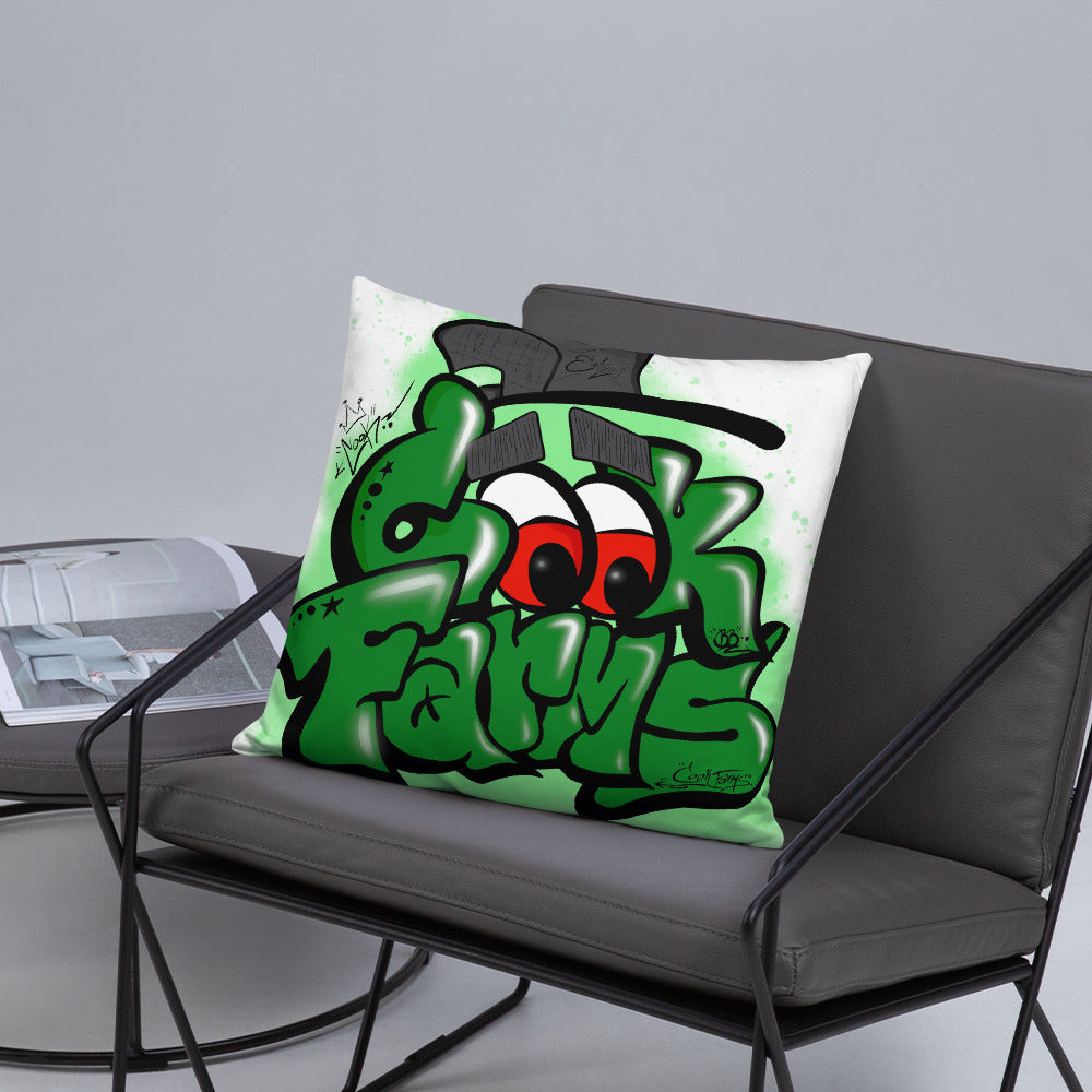 Pillow with Graffiti Logo