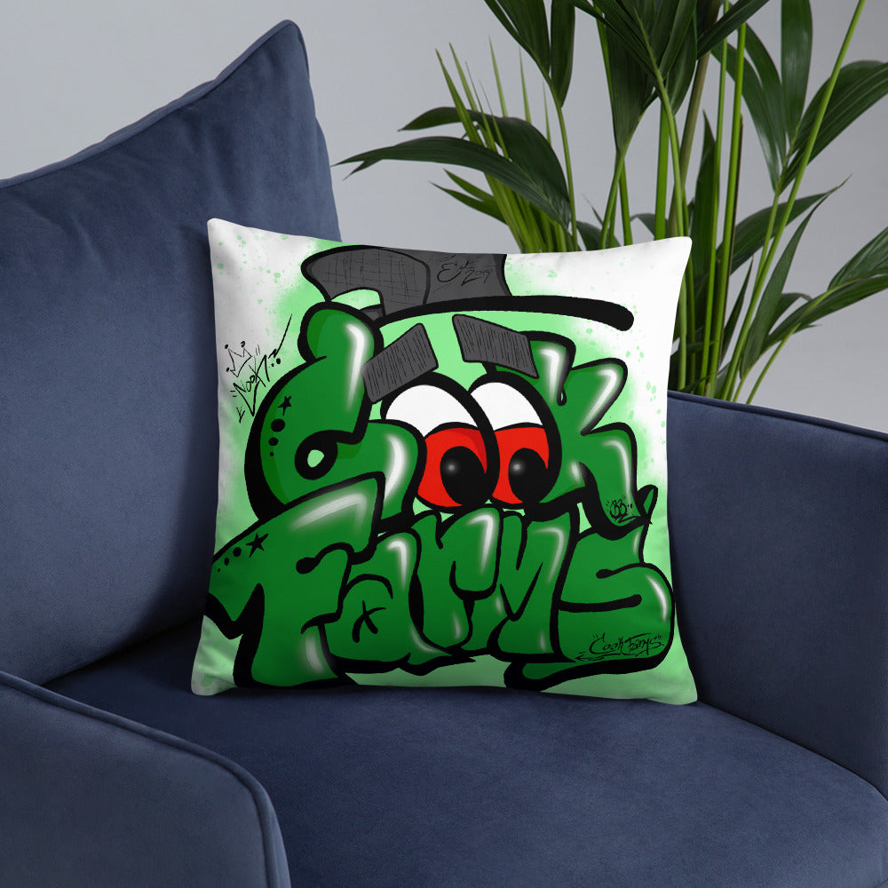 Pillow with Graffiti Logo