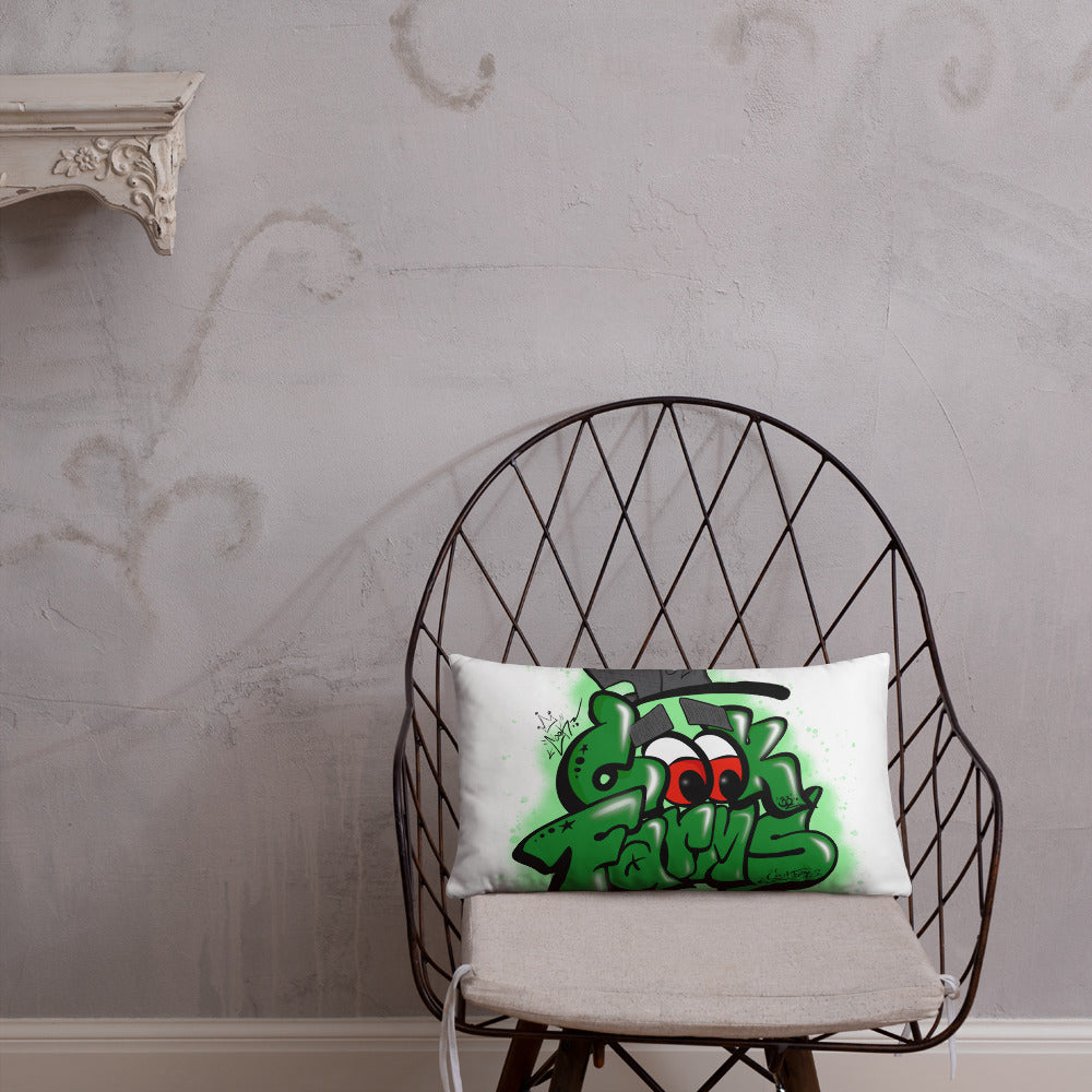 Pillow with Graffiti Logo