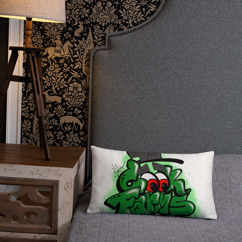 Pillow with Graffiti Logo