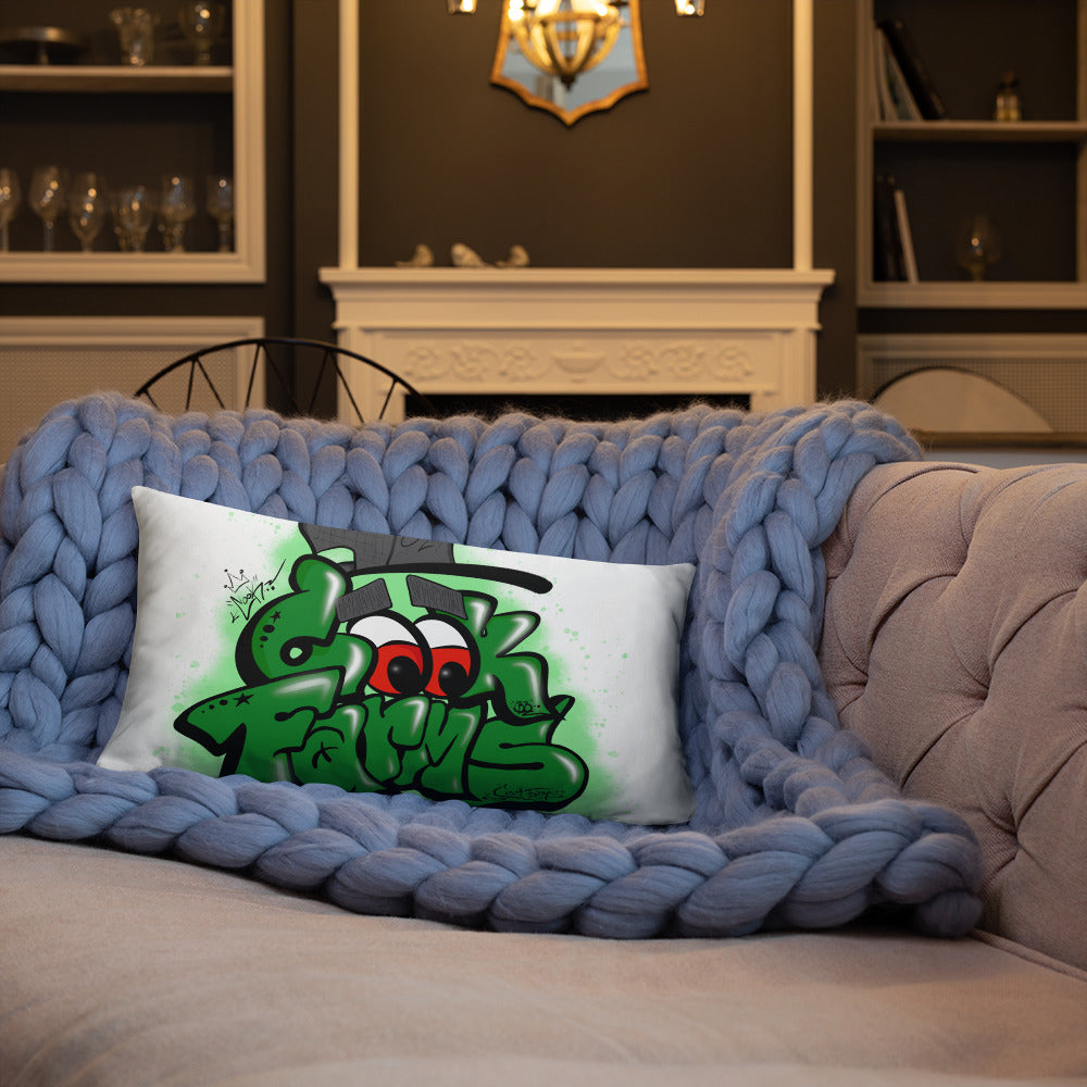 Pillow with Graffiti Logo