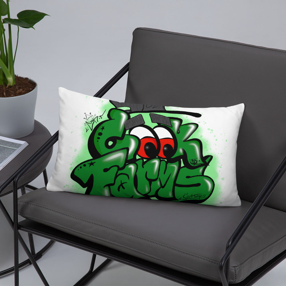Pillow with Graffiti Logo