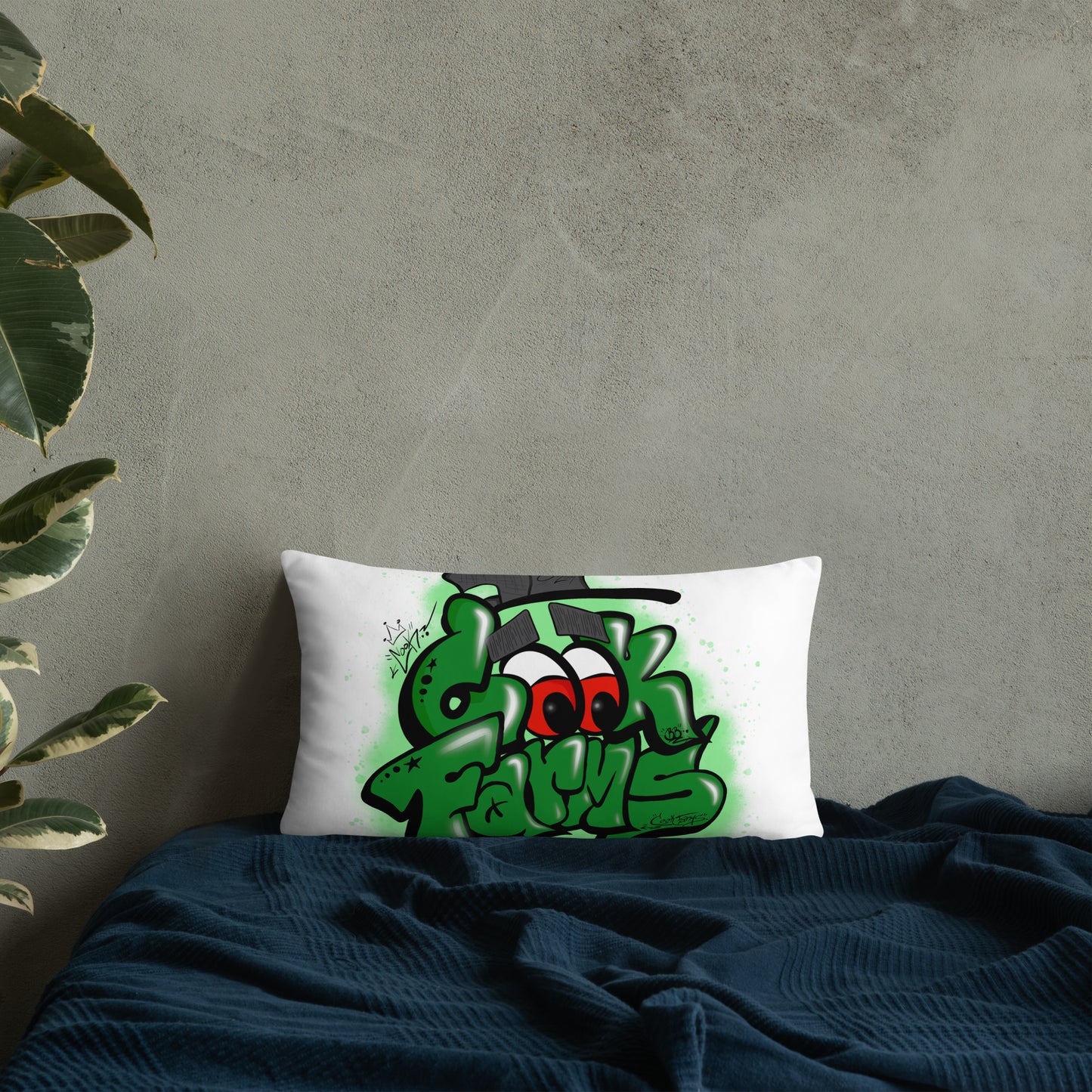Pillow with Graffiti Logo