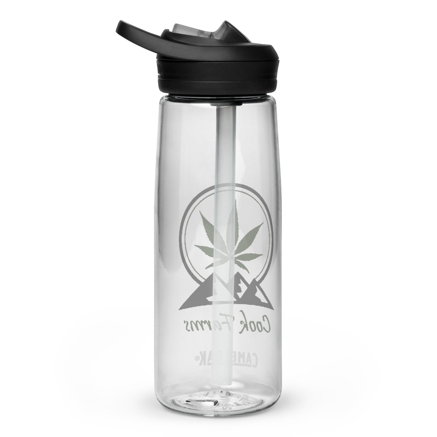 Cook Farms Sports water bottle with Cook Farms Logo