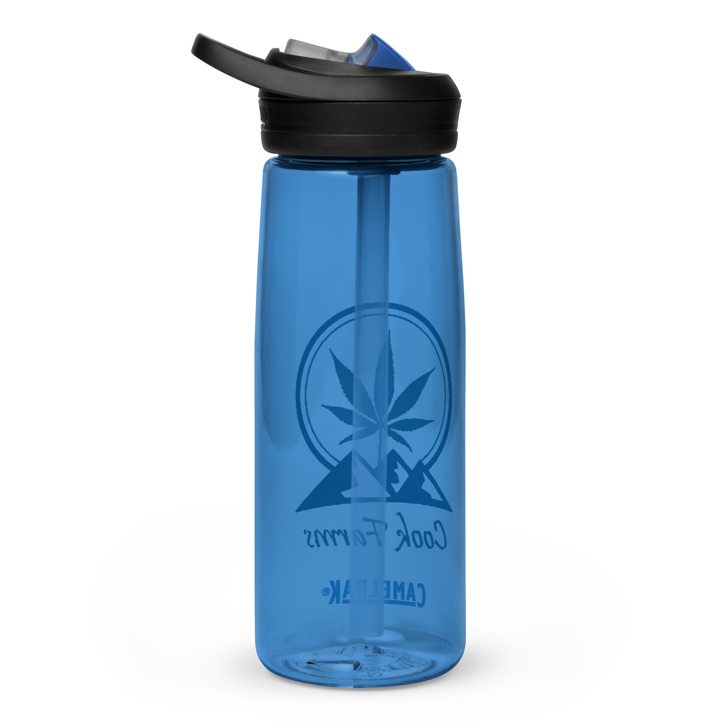 Cook Farms Sports water bottle with Cook Farms Logo