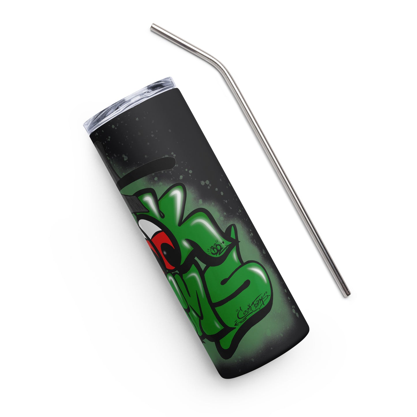 Stainless steel tumbler with Graffiti Logo