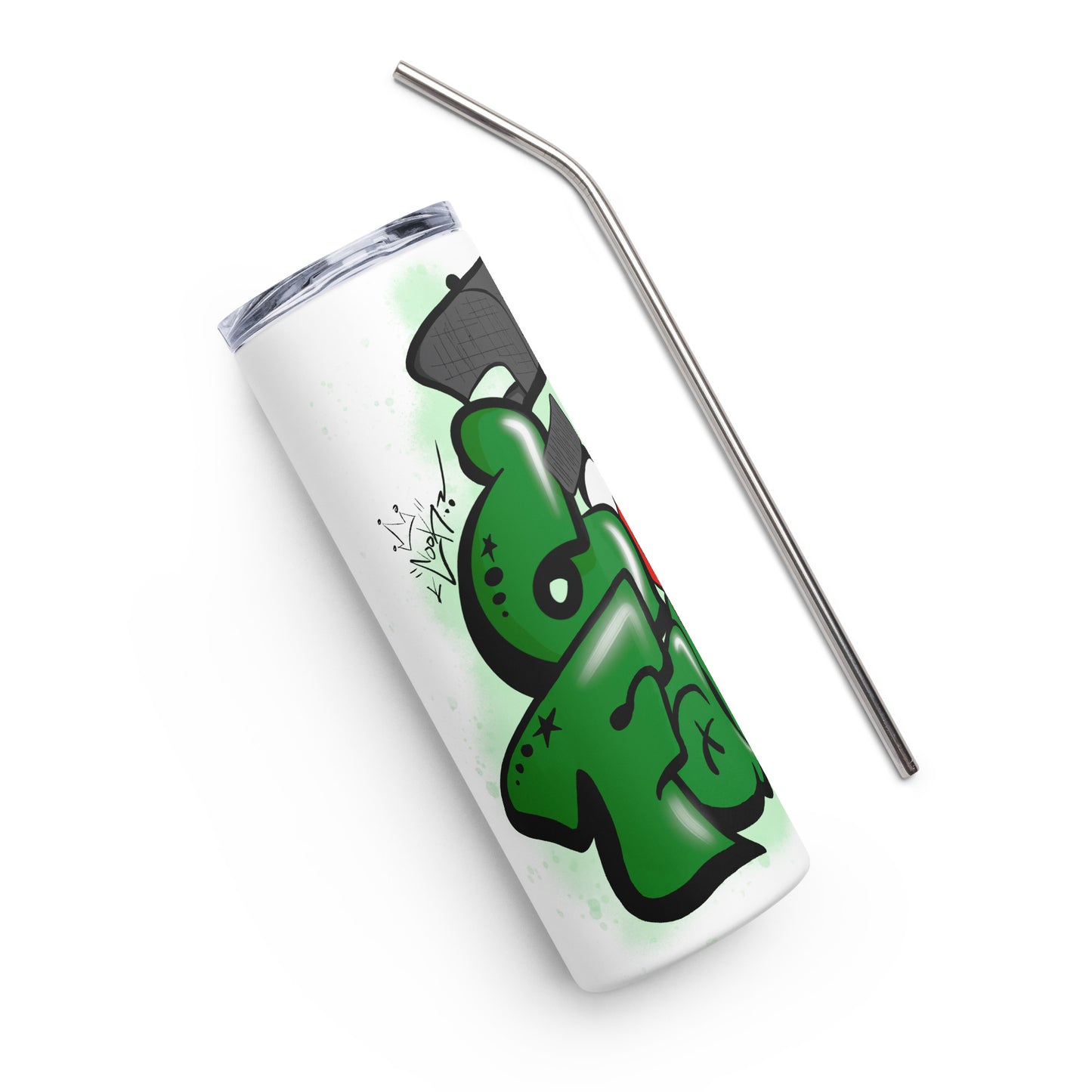 Stainless steel tumbler with Graffiti Logo