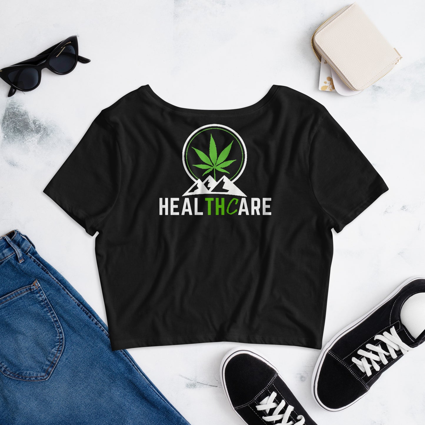 Women’s Crop Tee with Healthcare Logo