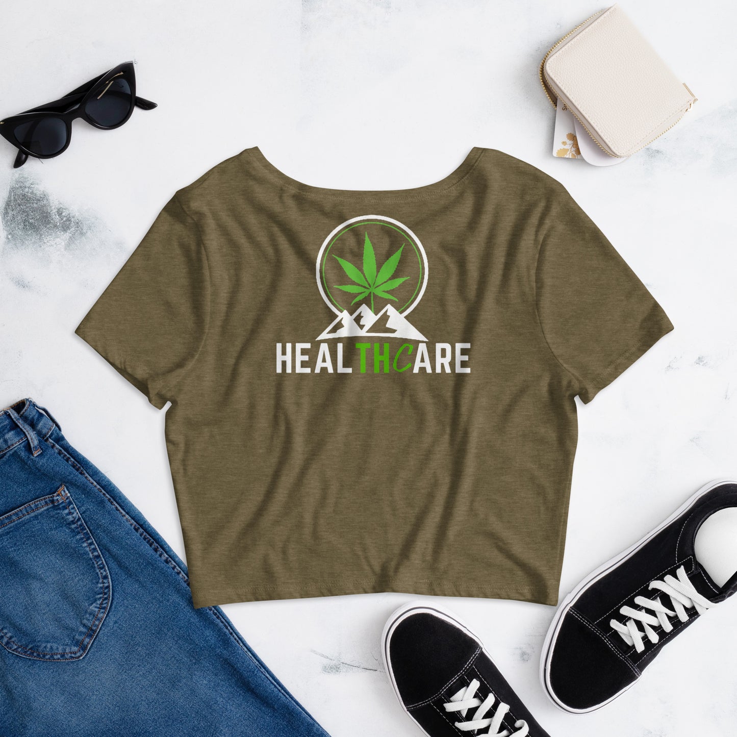 Women’s Crop Tee with Healthcare Logo