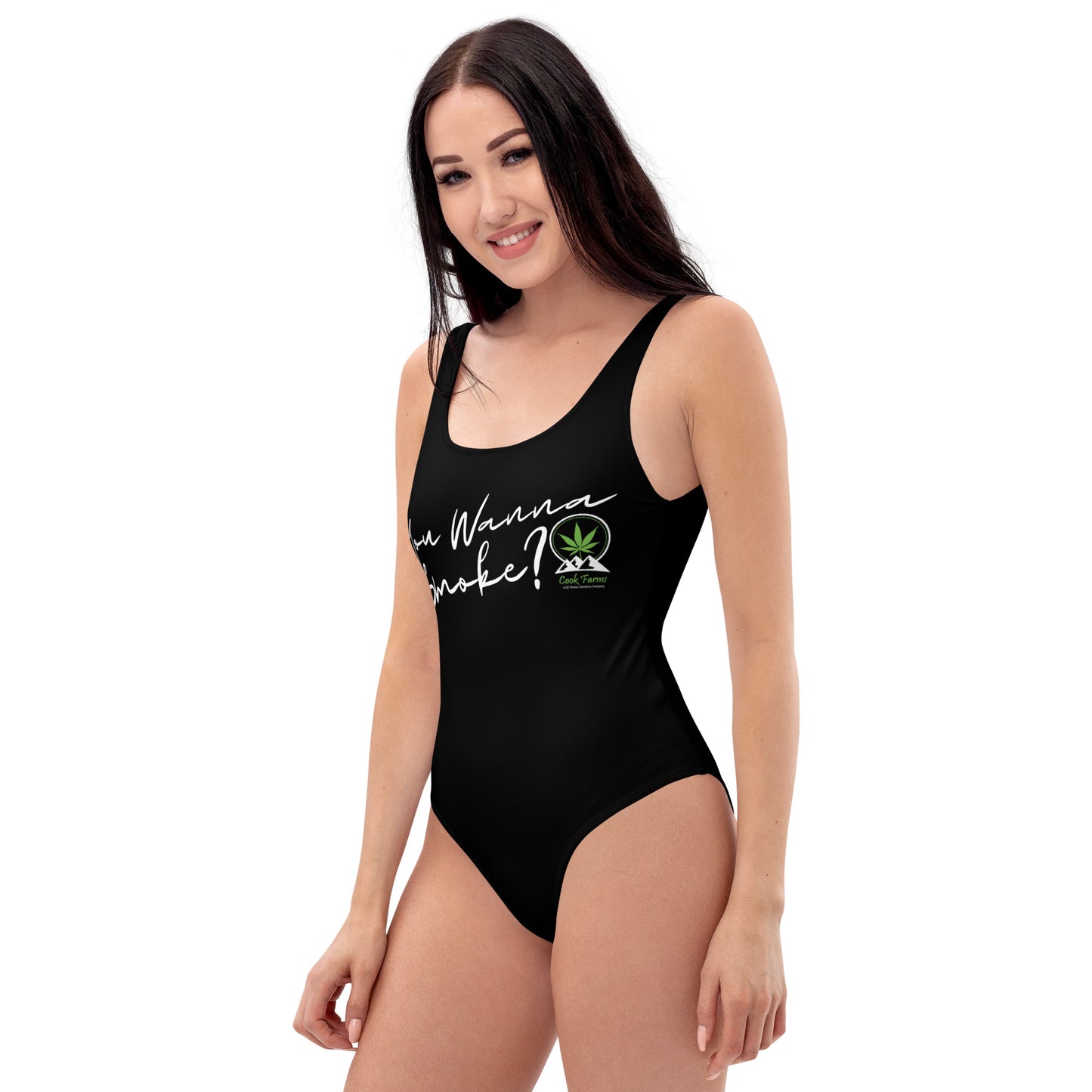 You wanna smoke One-Piece Swimsuit - black