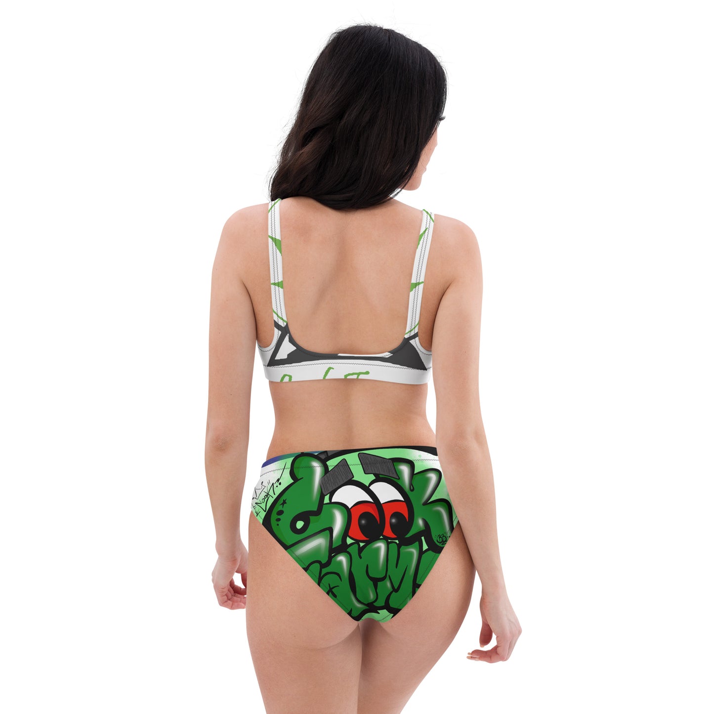 High-waisted Bikini with Flower Top