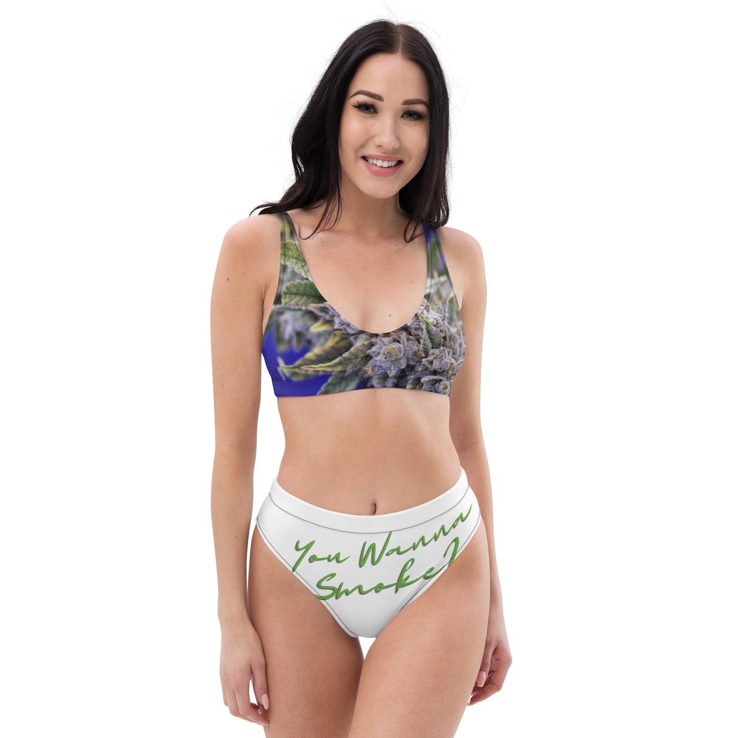 High-waisted Bikini with Flower Top