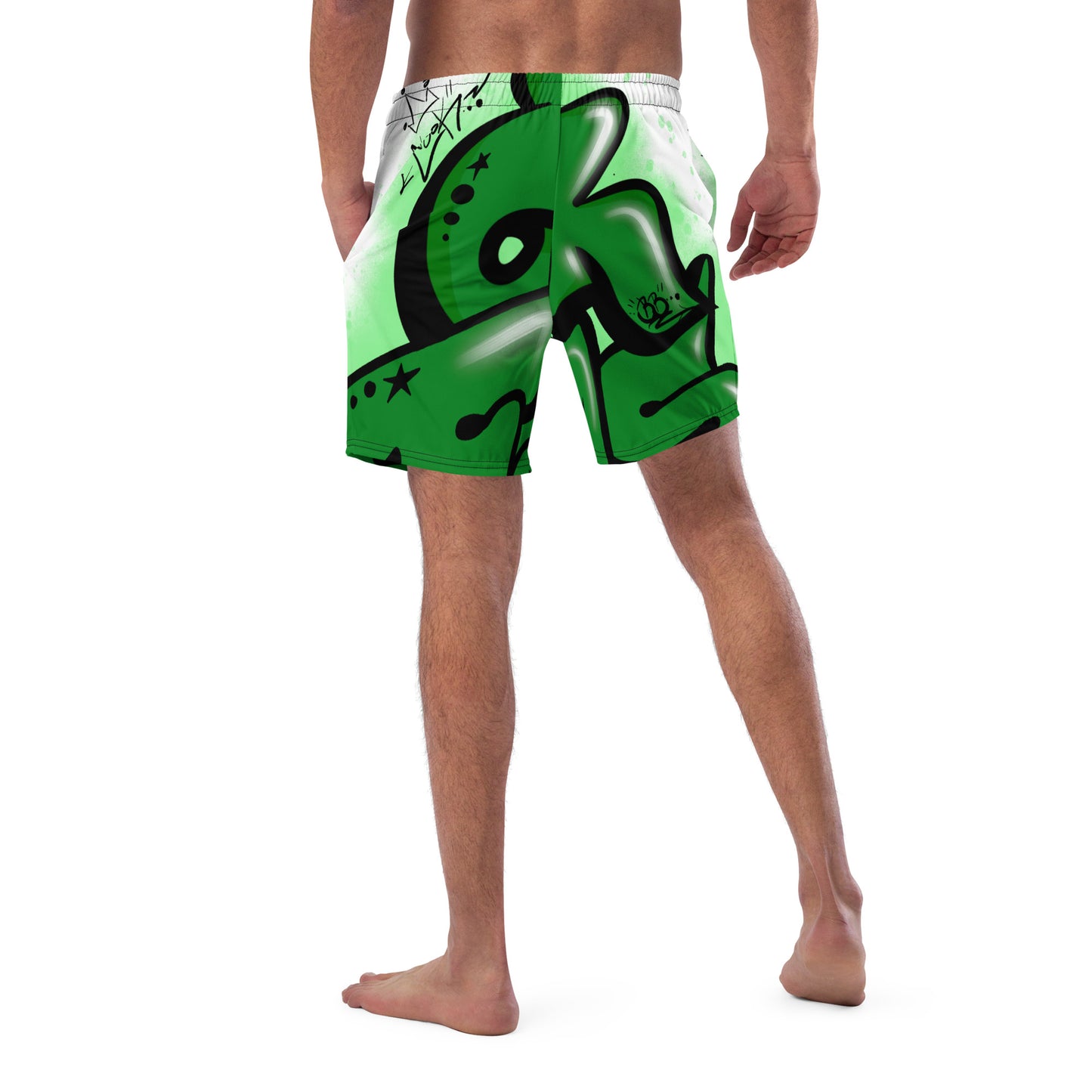 Men's swim trunks with Graffiti logo