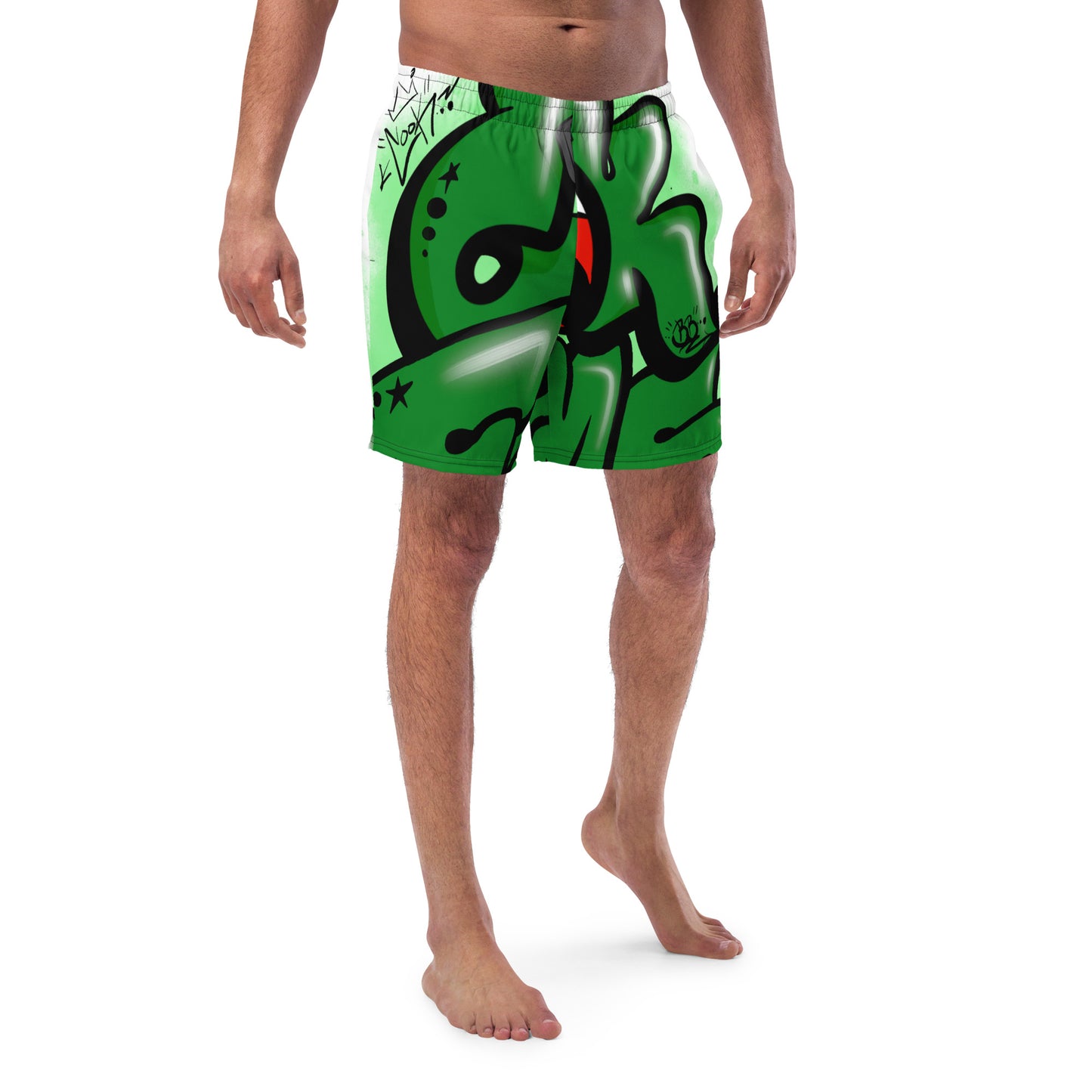 Men's swim trunks with Graffiti logo