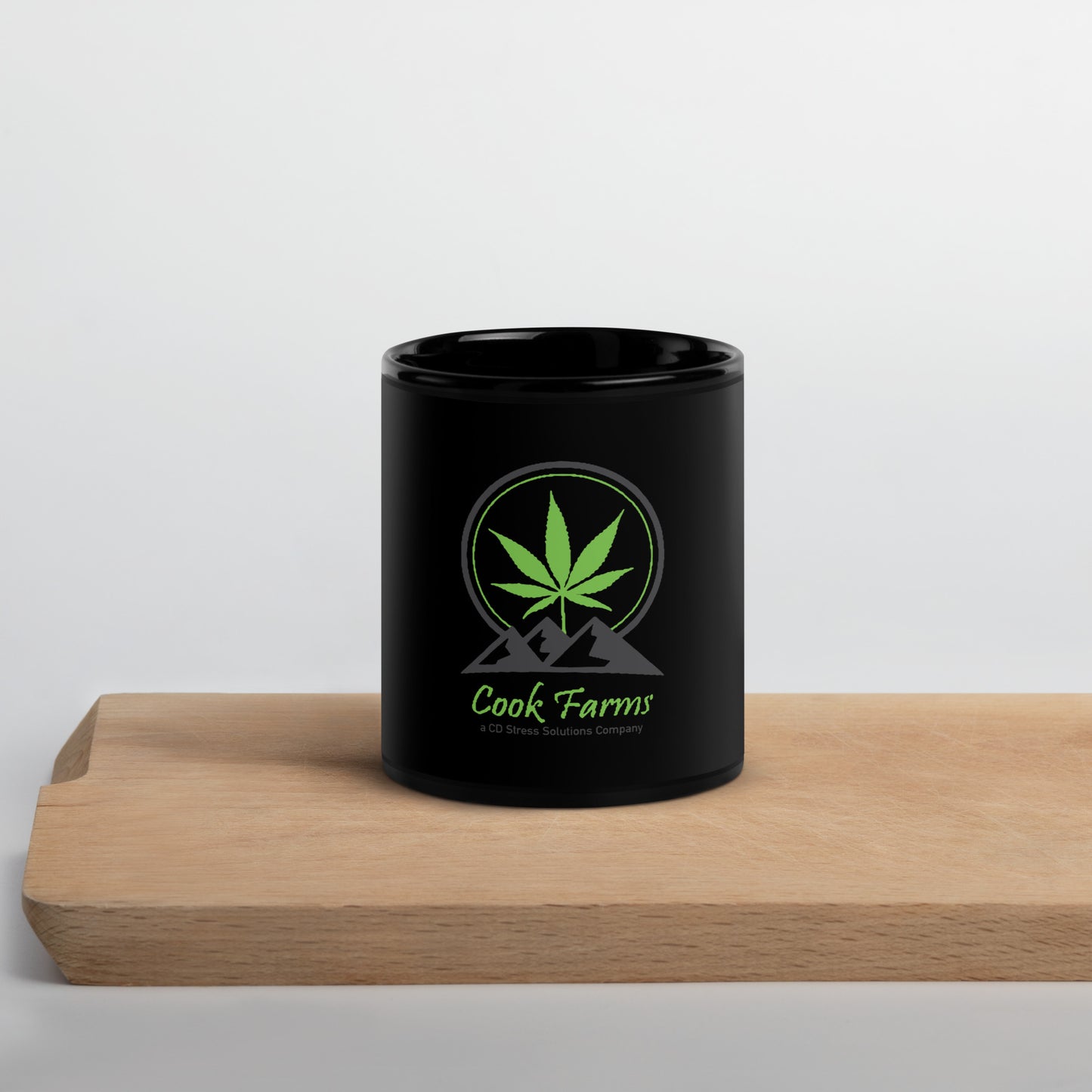 Black Glossy Mug with logo