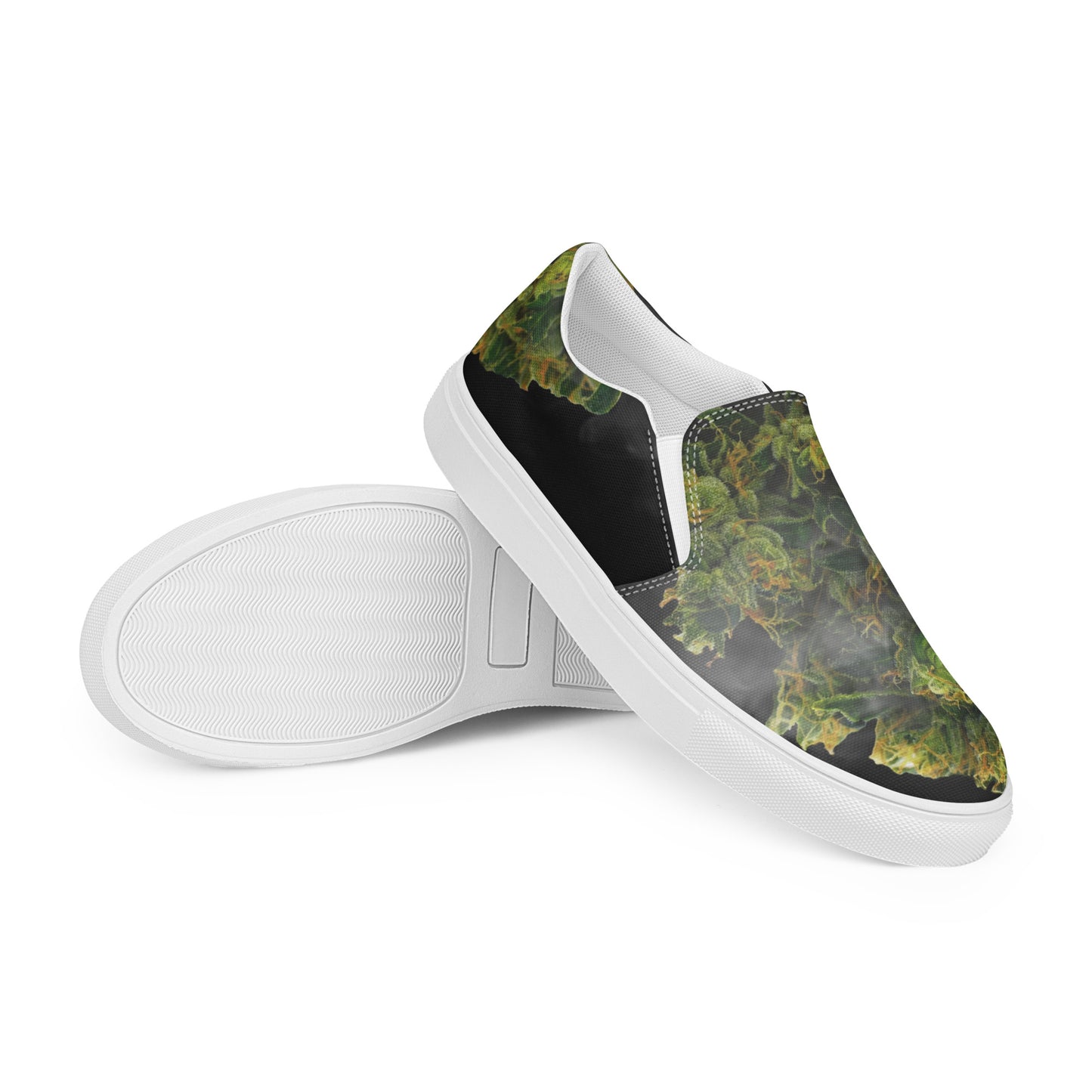 Men’s Slip-on Canvas Shoes with Flower Picture