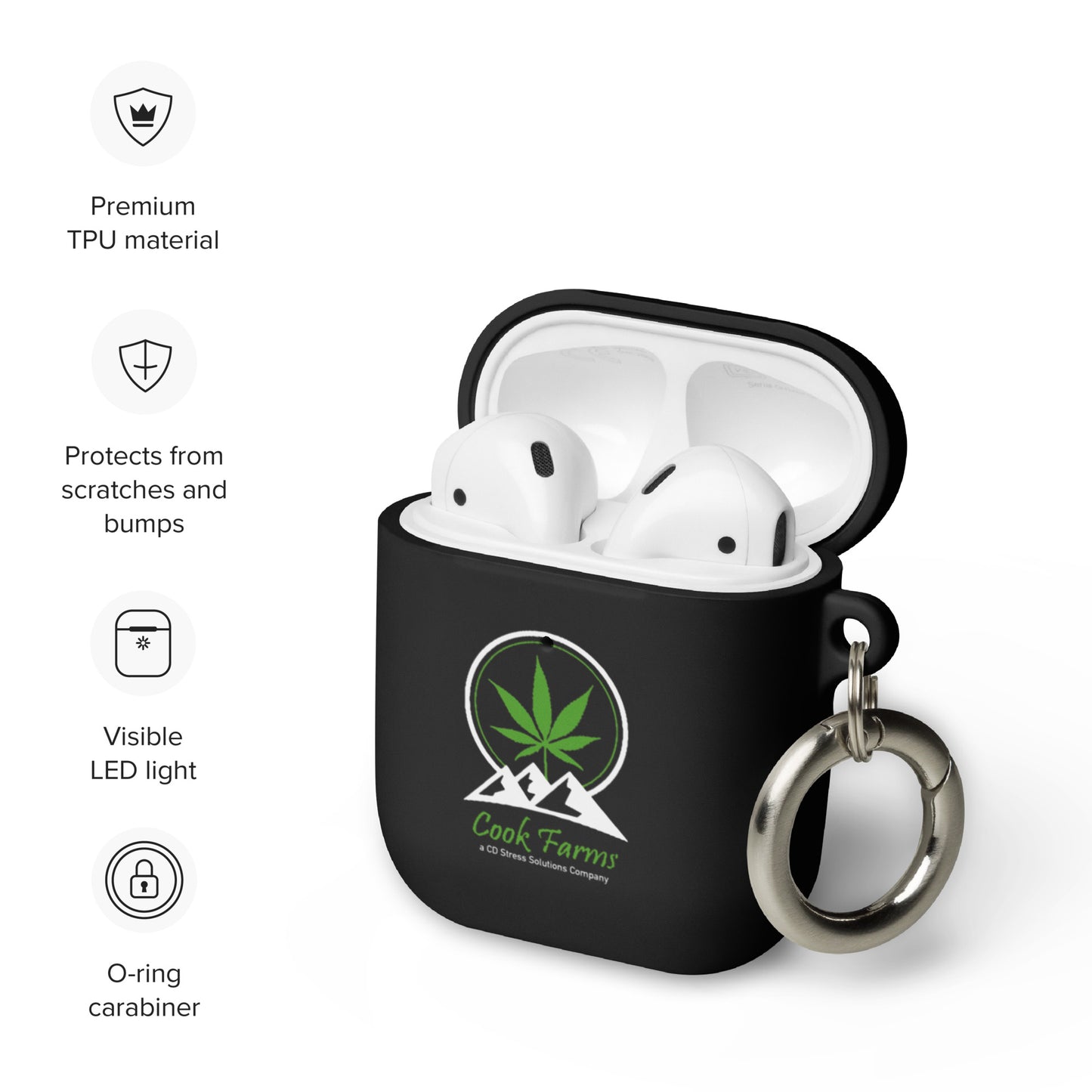 Cook Farms Logo Rubber Case for AirPods®
