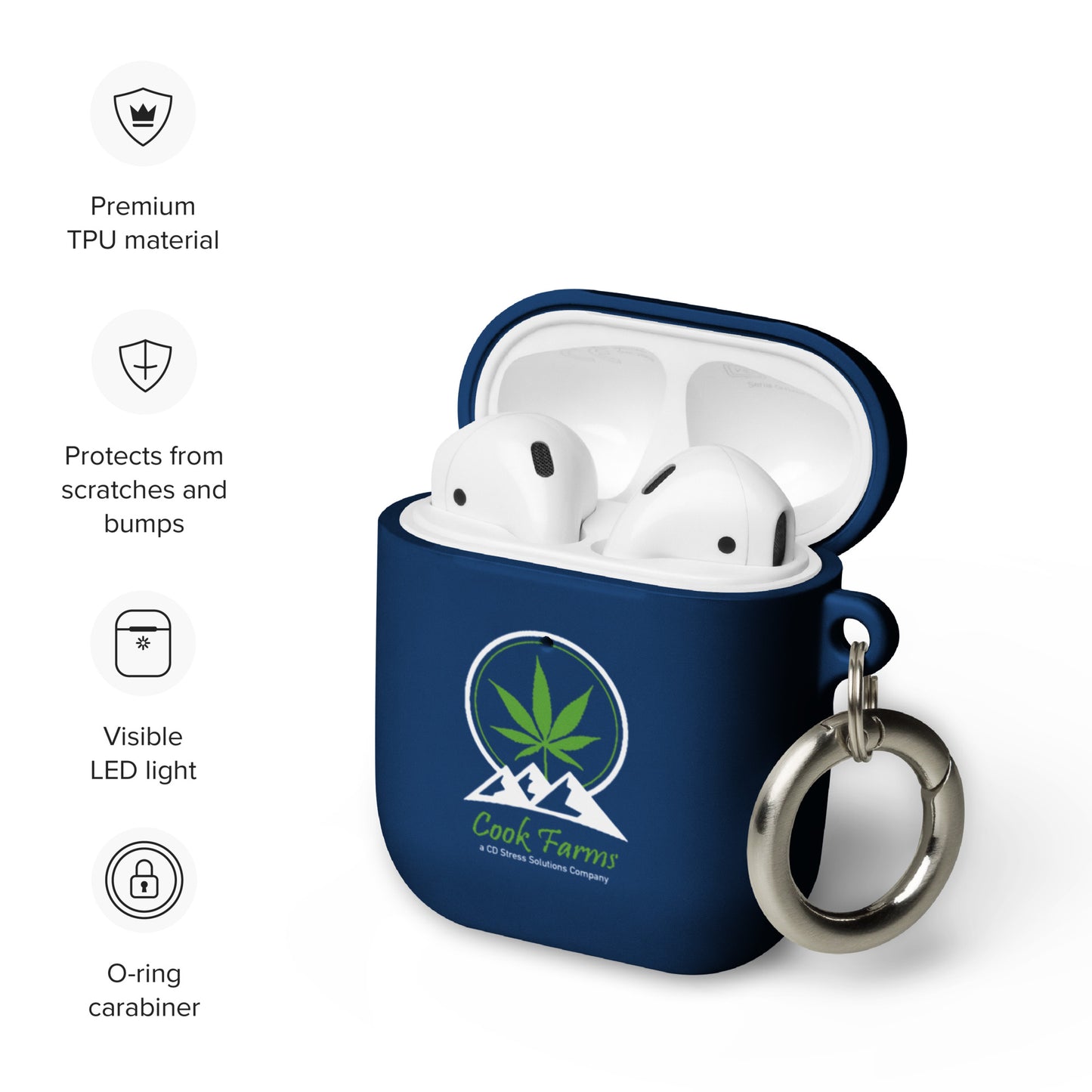 Cook Farms Logo Rubber Case for AirPods®
