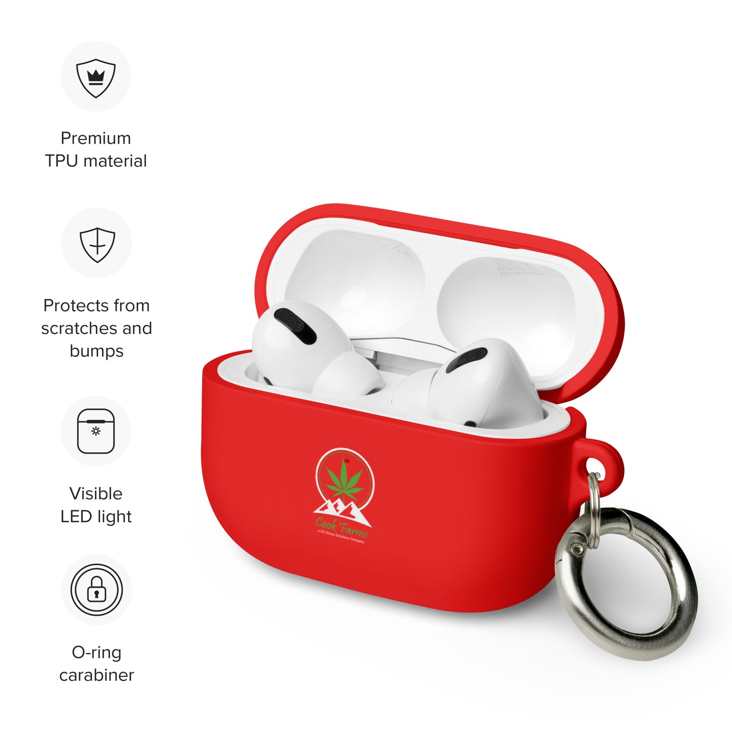 Cook Farms Logo Rubber Case for AirPods®