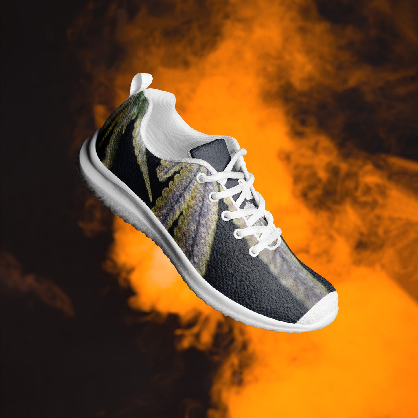 Women’s athletic shoes with flower picture
