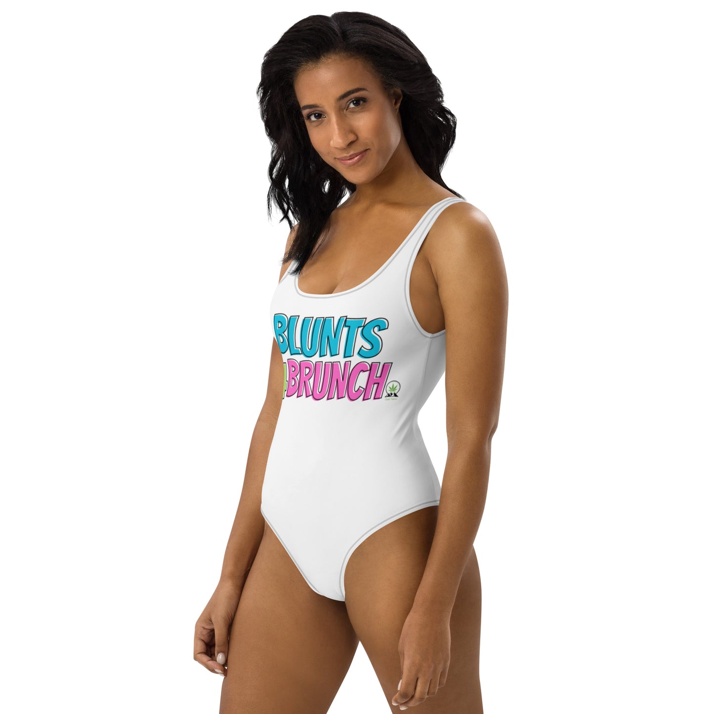 Blunts 4 Brunch One-Piece Swimsuit - white