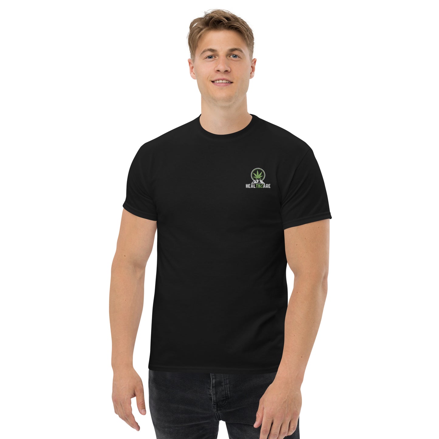 Men's Healthcare with Bud Pic on Back Tee