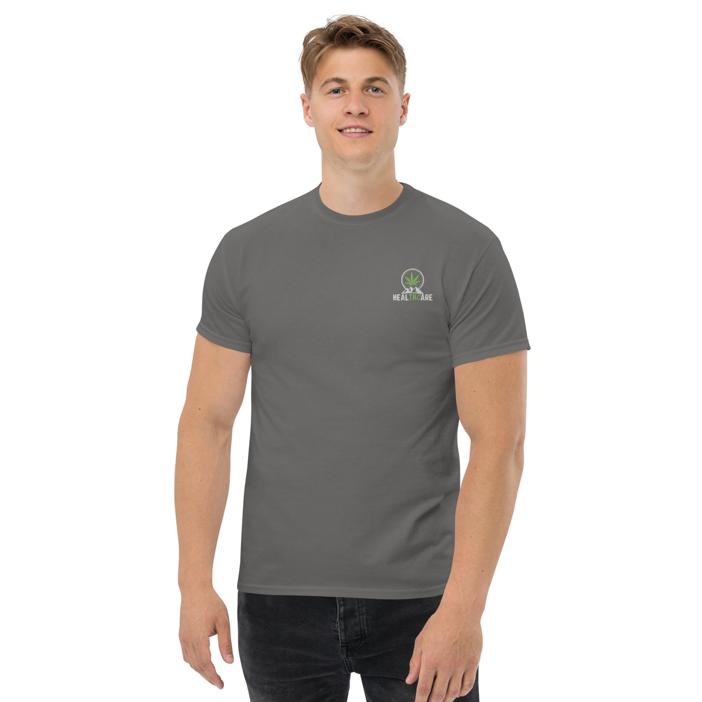 Men's Healthcare with Bud Pic on Back Tee