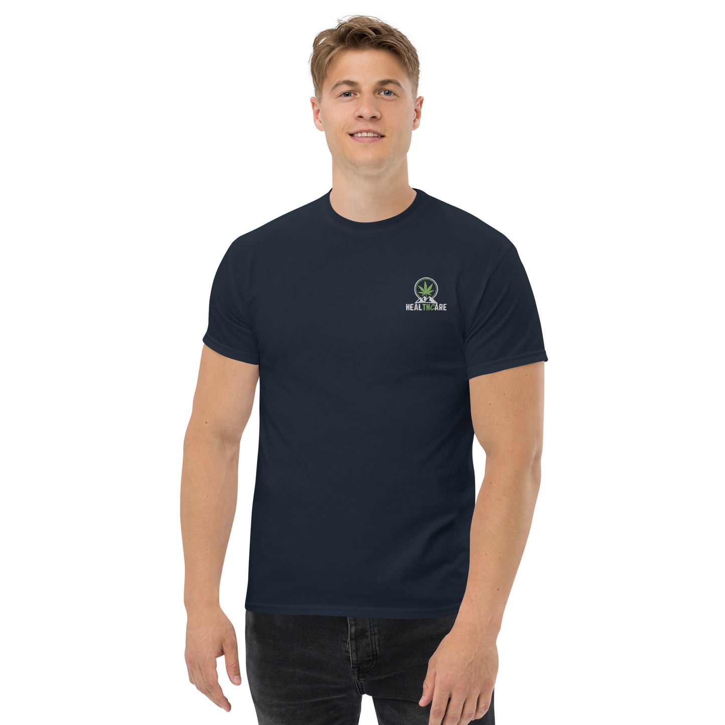 Men's Healthcare with Bud Pic on Back Tee