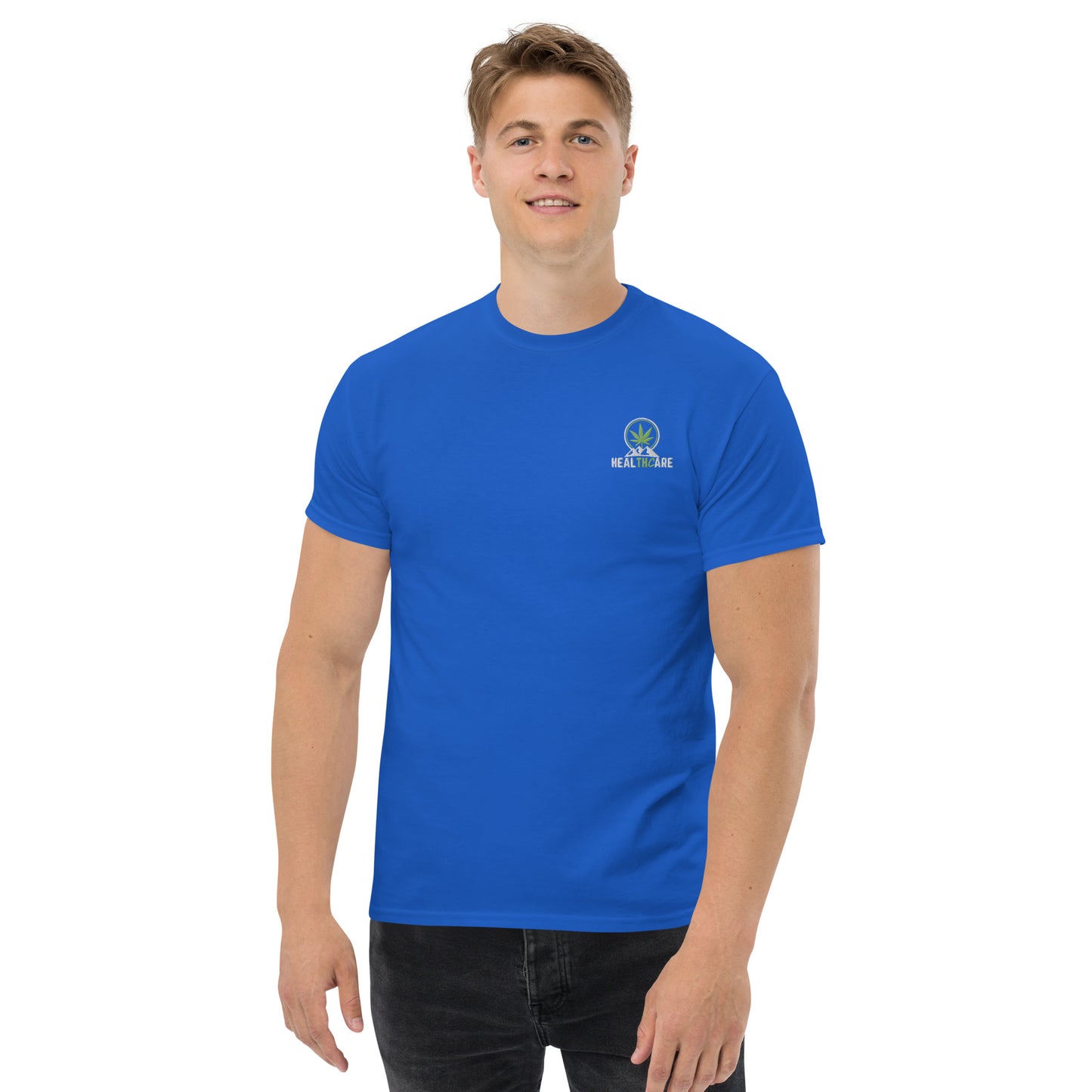 Men's Healthcare with Bud Pic on Back Tee