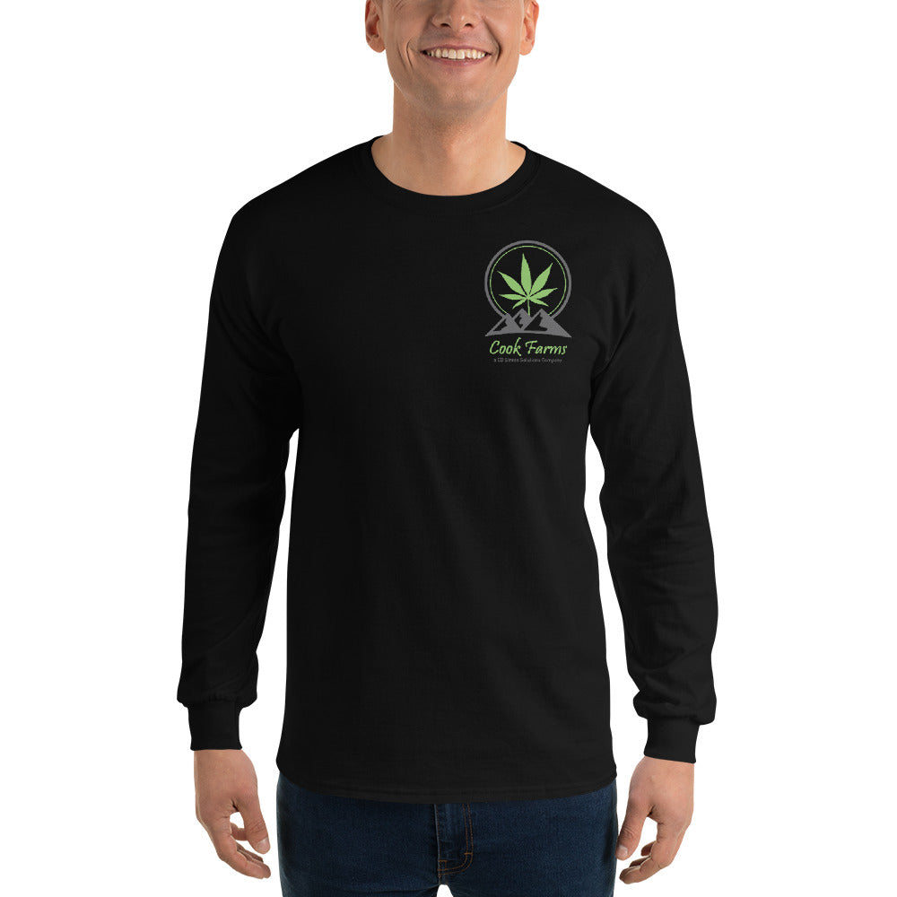 Men’s Cook Farms Logo front and back Long Sleeve Shirt