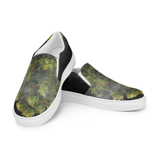 Men’s Slip-on Canvas Shoes with Flower Picture